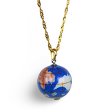Vintage Globe Trotter Stone Inlay Necklace