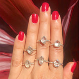 Tiny Herkimer Diamond Ring