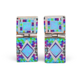 Blue Mosaic Inlay Earrings