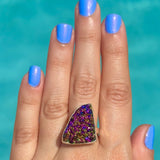 Rainbow Rock Crystal Druzy Ring