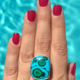 Azurite Malachite Ring