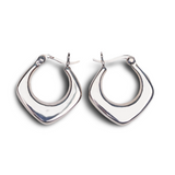 Silver Square Hoops - 2cm