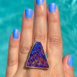 Rainbow Rock Crystal Druzy Ring