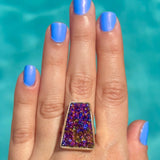 Rainbow Rock Crystal Druzy Ring