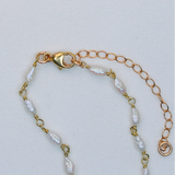 Carved Hibiscus Pearl Necklace