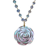 Carved Black Rose Necklace - XL