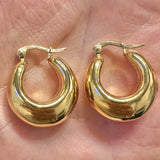 Gold Dome Hoop Earrings