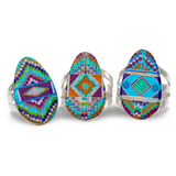 Faberge Egg Mosaic Inlay Ring