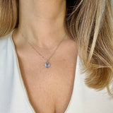 Etched Heart Necklace - Small