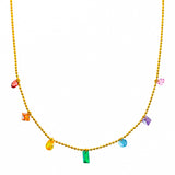 Rainbow Crystal Charms Necklace - Waterproof