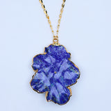 Carved Sodalite Flora Necklace - Large