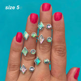 Abalone Geo Ring - size 5-6