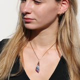 Amethyst Agate Point Necklace