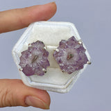 Amethyst Flower Studs