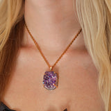 Aura Amethyst Cluster Necklace #1