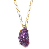 Aura Amethyst Cluster Necklace #2