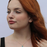 Shattuckite Blue Topaz Necklace - Small