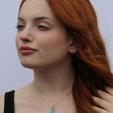 Shattuckite Blue Topaz Necklace