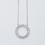 Baguette Crystal Circle Necklace
