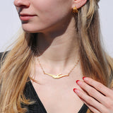 Soaring Bird Pearl Necklace