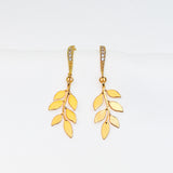 Leaf Crystal Hook earrings