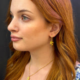 Leaf Crystal Hook earrings