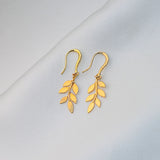 Leaf Crystal Hook earrings
