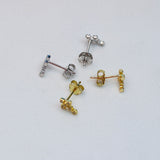 Crystal Cross Studs