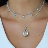 Quartz Dainty Stunner Necklace - Silver