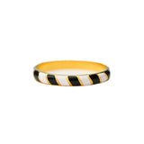Zebra Enamel Stacker Ring