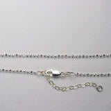 Blue Topaz .925 sterling silver necklace Italian adjustable chain tarnish free waterproof nickel free