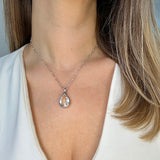 Quartz Paperclip Stunner Necklace - Silver