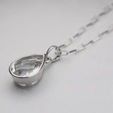 Quartz Paperclip Stunner Necklace - Silver