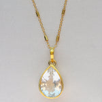 golf quartz dainty stunner necklace 14k gold plated 925 sterling silver