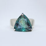 Custom natural Fluorite ring solid .925 sterling silver