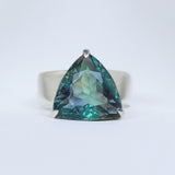 Custom natural Fluorite ring solid .925 sterling silver