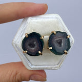 Coconut Geode Studs