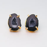 Coconut Geode Studs