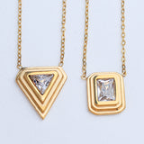 cubic zirconia necklace waterproof gold necklace tarnish free nickel free