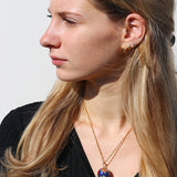 Vintage Globe Trotter Stone Inlay Necklace