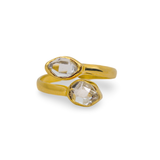 Herkimer Diamond Adjustable Ring