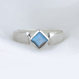Labradorite Diamond Ring