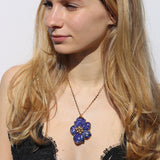 Carved Sodalite Flora Necklace - Large