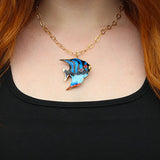 Enamel Angel Fish Necklace - Large