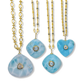 Larimar + Topaz Inlay Necklace