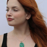 Malachite Necklace - Large Oval