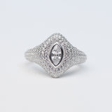 Crystal Signet Evil Eye Ring