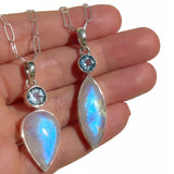 Moonstone & Blue Topaz Duo Necklace