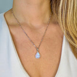 Moonstone Paperclip Necklace