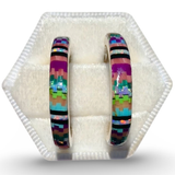 Mosaic Inlay Earring Medium - #3